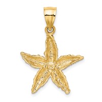 14K Yellow Gold Starfish Pendant view 3