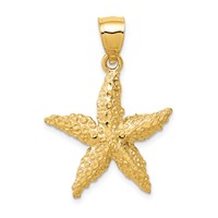 14K Yellow Gold Starfish Pendant view 1
