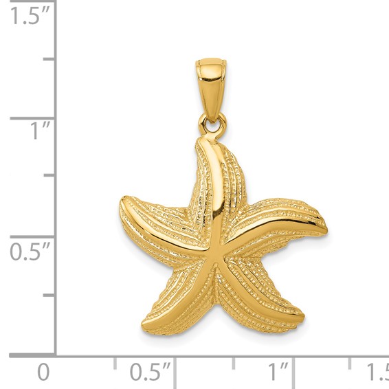 14k Starfish Pendant
