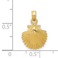 14K Scallop Shell Pendant view 4