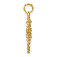 14K Yellow Gold Seahorse Pendant view 2