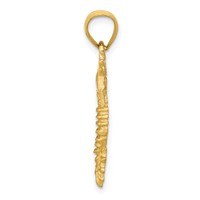 14K Yellow Gold Seahorse Pendant view 2