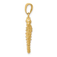 14K Yellow Gold 3-D Seahorse Pendant view 2