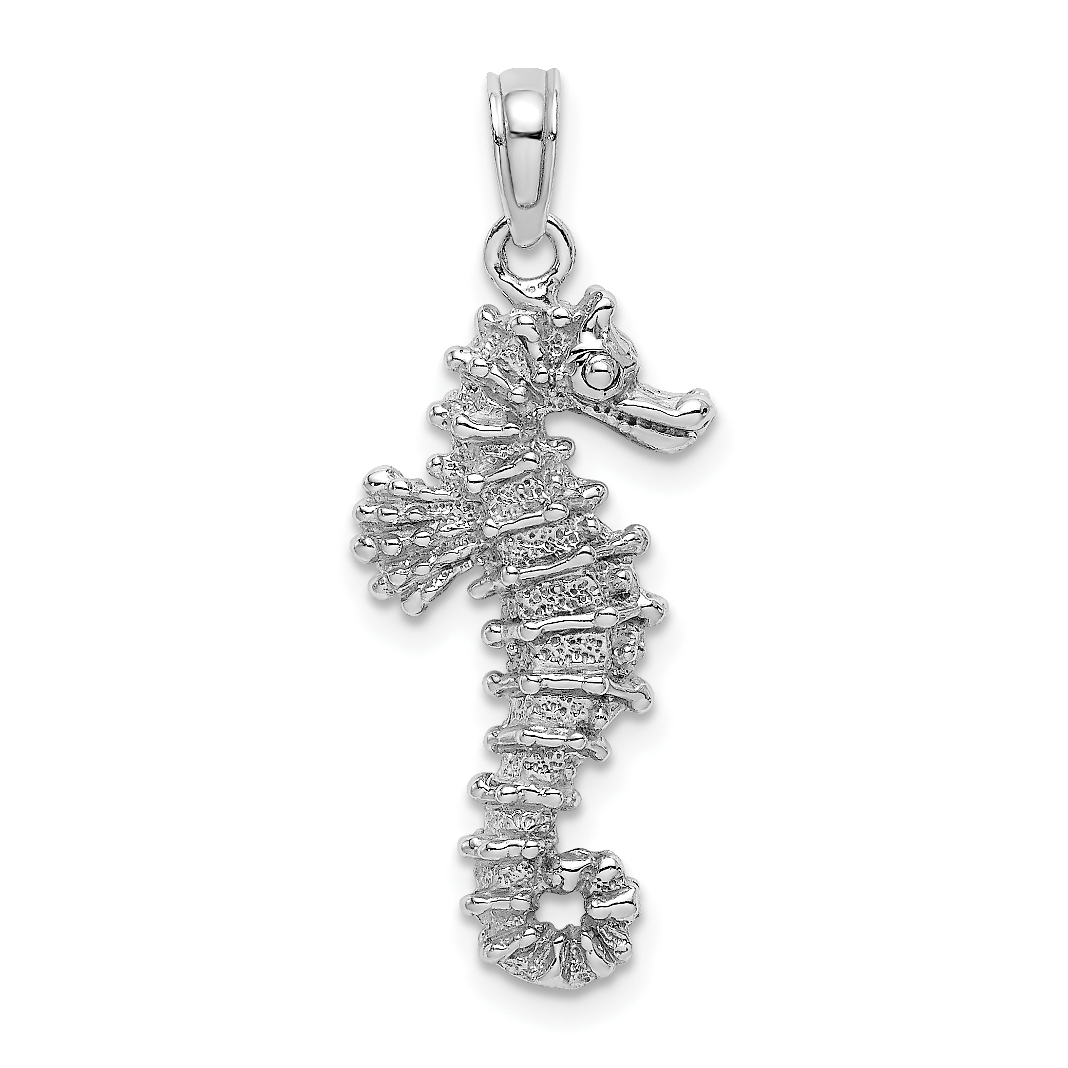 14K Gold 3-D Seahorse Charm K2983W