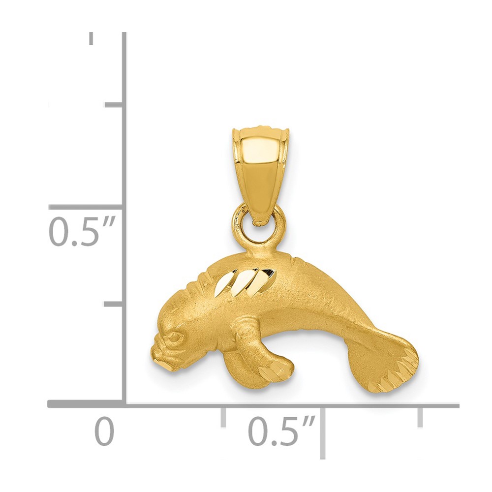 14K Manatee Pendant (K2996)