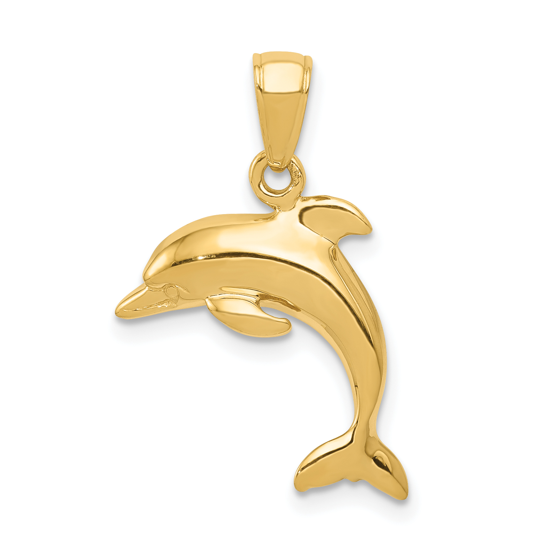 14k Jumping Dolphin Pendant (K3012)