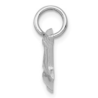 14K White Gold Hammerhead Shark Charm view 2