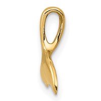 14K Yellow Gold Whale Tail Chain Slide view 2