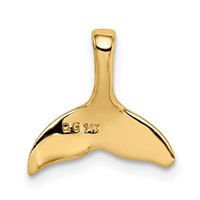 14K Yellow Gold Whale Tail Chain Slide view 4