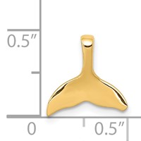 14K Yellow Gold Whale Tail Chain Slide view 3