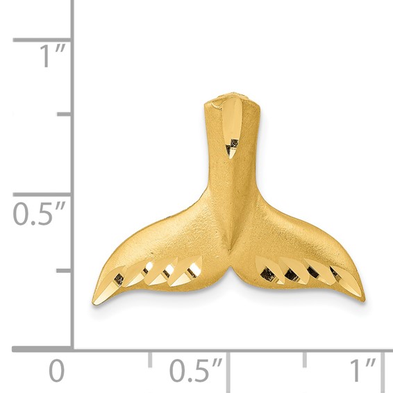 Gold Polished Whale Tail Pendants