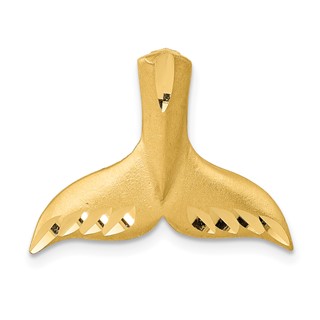 Gold Polished Whale Tail Pendants