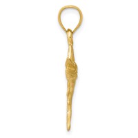 14K Yellow Gold Sailfish Pendant view 2