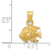 14K Yellow Gold Bannerfish Pendant view 4