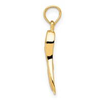 14K Yellow Gold 3-D Scuba Flipper Pendant view 2