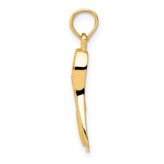 Gold Polished Scuba Flipper Pendants