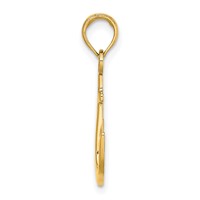 14K Yellow Gold Anchor Pendant view 2