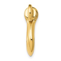 14K Yellow Gold 3-D Large Shackle Link Pendant with Moveable Screw view 2