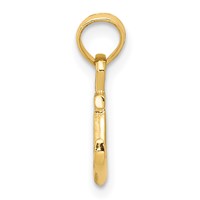 14K Yellow Gold Mini Anchor Pendant view 2