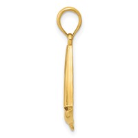 14K Yellow Gold Sailboat Pendant view 2