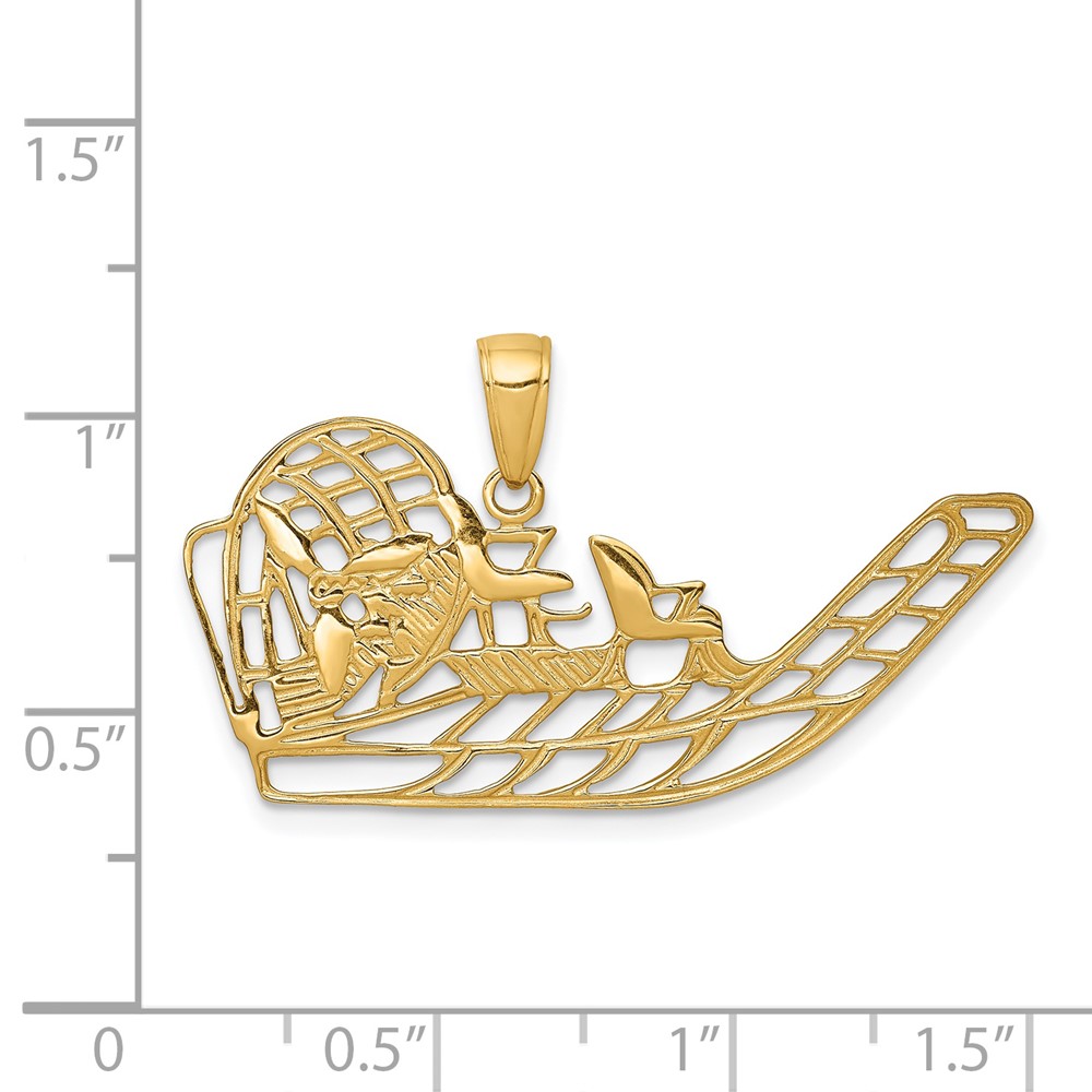 14k Air Boat Pendant (K3102)