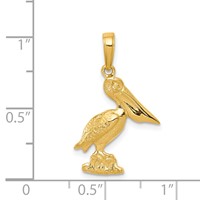 14K Yellow Gold Pelican Pendant view 4