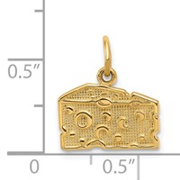 14K Swiss Cheese Charm view 4