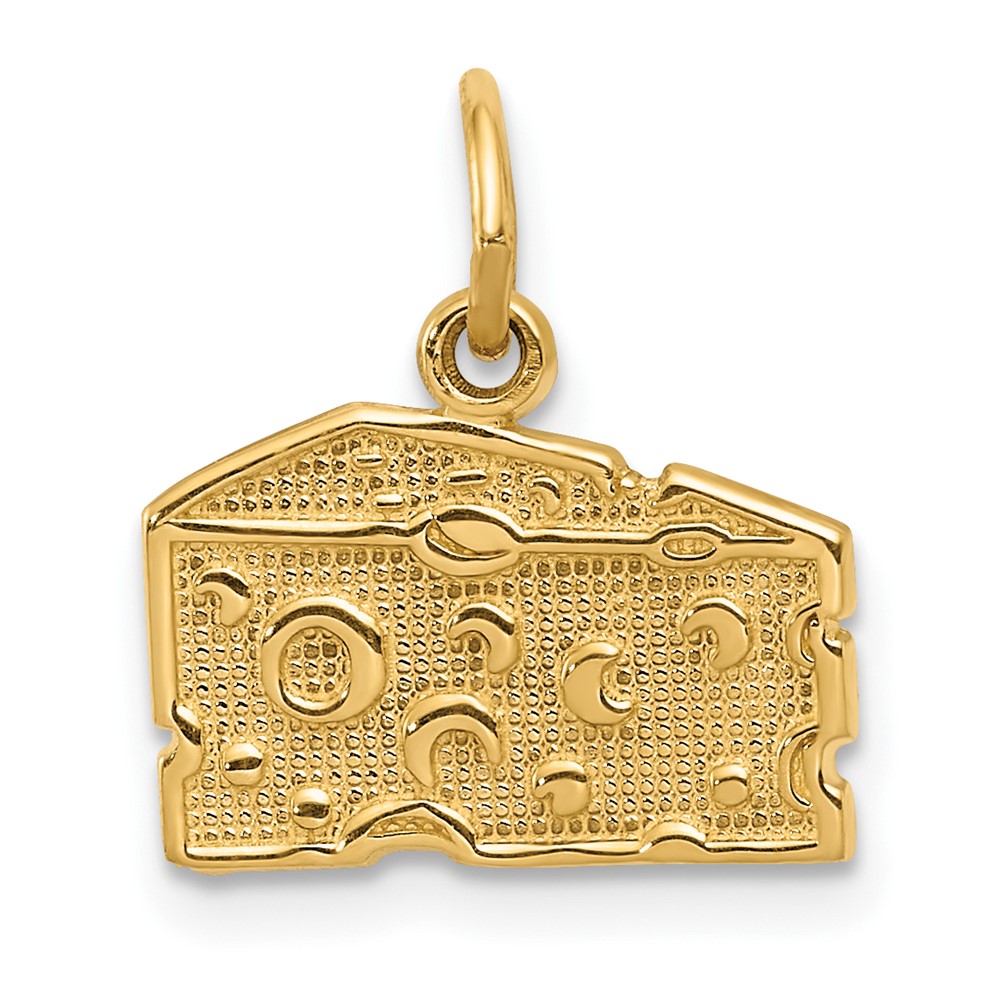 14K Swiss Cheese Charm