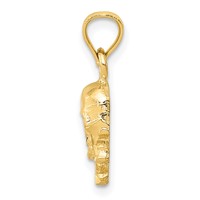 14K Skull and Cross Bones Pendant view 2