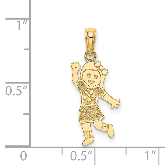 14K Girl Charm