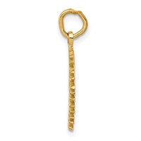 14K Yellow Gold Flaming Sun Charm view 2