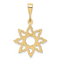 14K Yellow Gold Sun Charm view 3