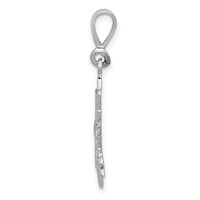 14K White Gold Sun Charm view 2