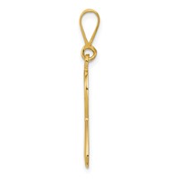 14K Yellow Gold Heart in Awareness Ribbon Pendant view 2