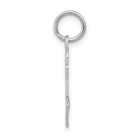 14K White Gold Rose Charm view 2