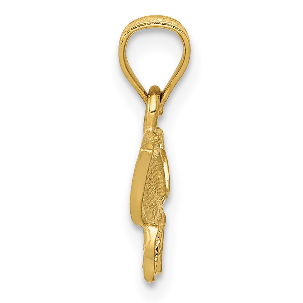 14K Diamond-cut Butterfly Pendant (K3233)