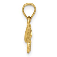 14K Diamond-cut Butterfly Pendant view 2