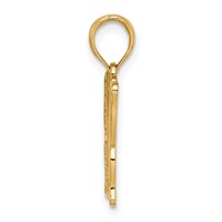 14K Yellow Gold Cut-out Butterfly Large Pendant view 2