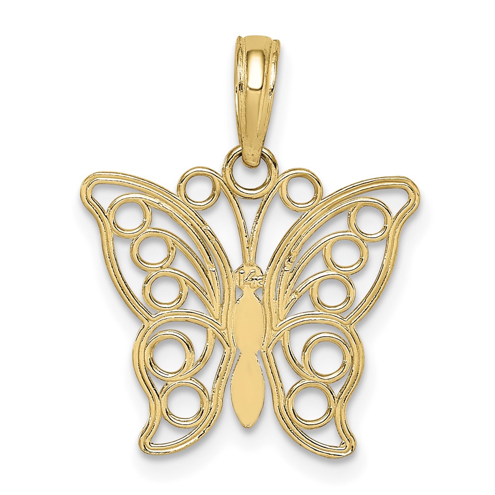 14K Cut-out Butterfly Large Pendant (K3243)