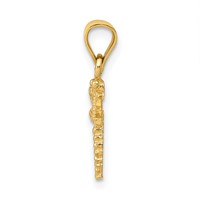 14K Yellow Gold Dragonfly Pendant view 2