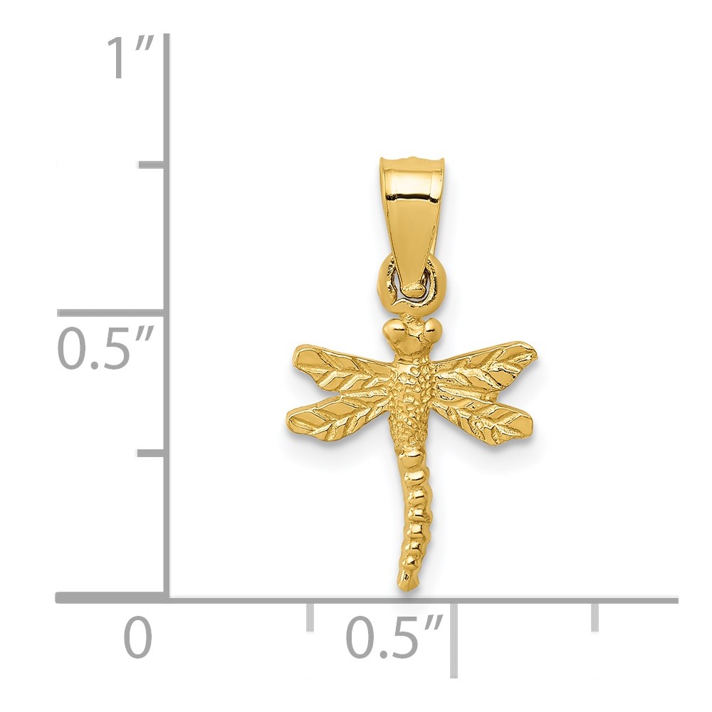 14K Dragonfly Pendant (K3256)