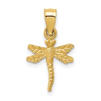 14K Yellow Gold Dragonfly Pendant view 1