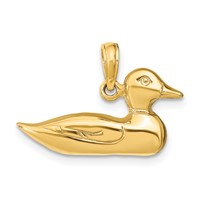 14K Yellow Gold Mallard Charm view 1