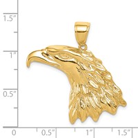 14K Yellow Gold Eagle Head Pendant view 4