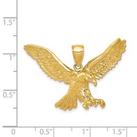 14K Yellow Gold Eagle Pendant view 4