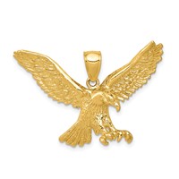 14K Yellow Gold Eagle Pendant view 1