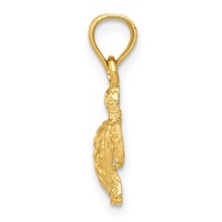 14K Yellow Gold Turtle Pendant view 2