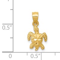 14K Yellow Gold Turtle Pendant view 4