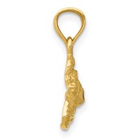 14K Yellow Gold Turtle Pendant view 2