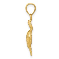 14K Yellow Gold Turtle Pendant view 2